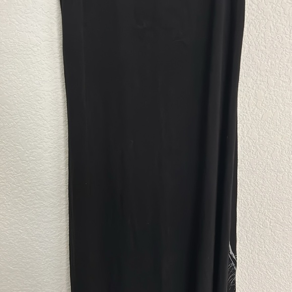 Black Feather Print summer dress by karen kane - Picture 8 of 9